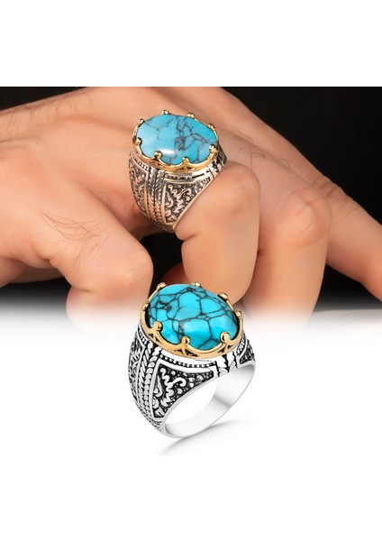 Firuze Taşlı 925 Ayar Gümüş Yüzük modelleri