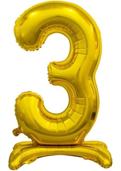 Ayakta Durabilen Gold 3 Rakam Folyo Balon