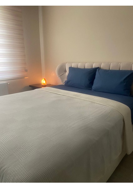 %100 Pamuklu Çift Kişilik Pike Krem 220 x 240CM fiyatları