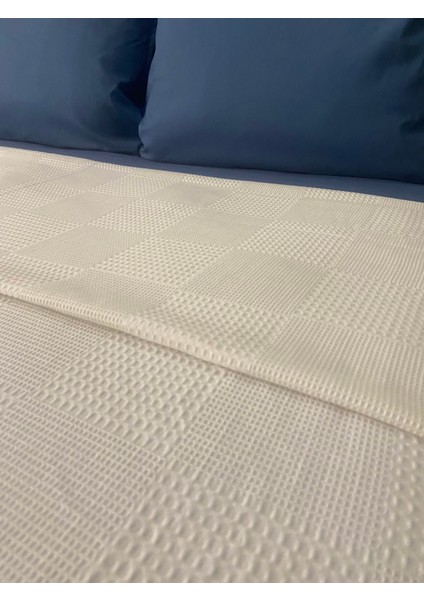 %100 Pamuklu Çift Kişilik Pike Krem 220 x 240CM modelleri