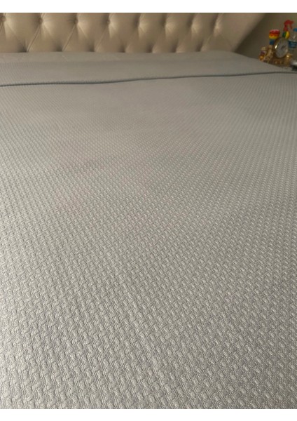 %100 Pamuklu Çift Kişilik Pike Gri 220 x 240CM modelleri