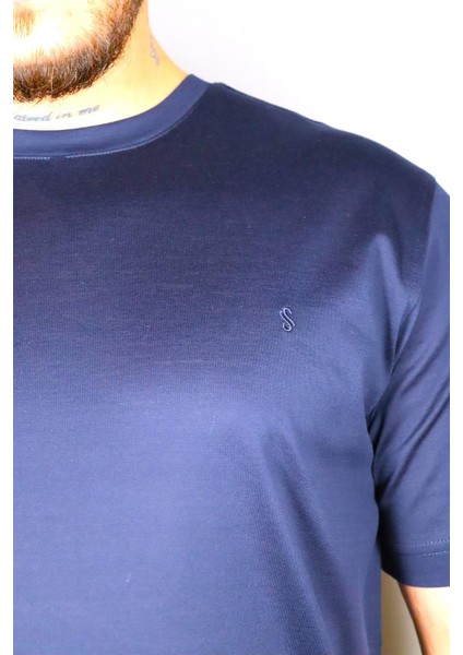 SM23SK23004 Merserize O Y.k T-Shirt Lacivert modelleri