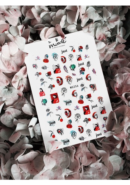 Artline Soyut FigürTırnak Dövmesi Tırnak Tattoo Nail Art Tırnak Sticker
