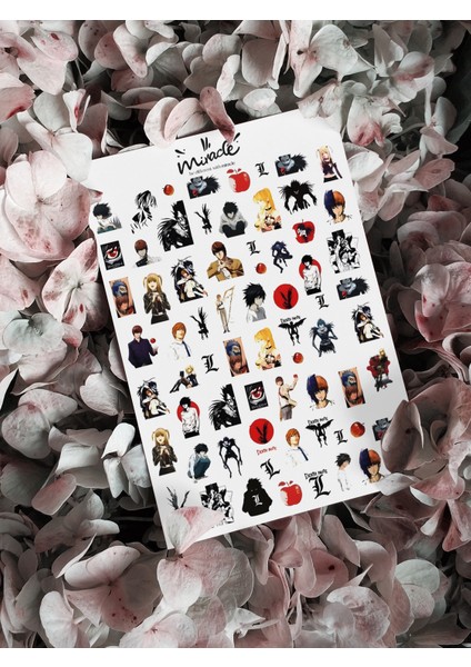 Death Note Tırnak Dövmesi Tırnak Tattoo Nail Art Tırnak Sticker