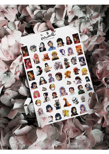 Demon Slayer Figür Tırnak Dövmesi Tırnak Tattoo Nail Art Tırnak Sticker