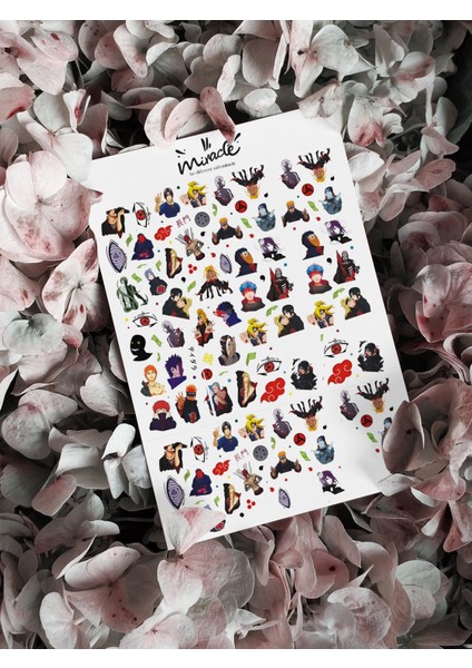 Naruto Pastel Tırnak Dövmesi Tırnak Tattoo Nail Art Tırnak Sticker