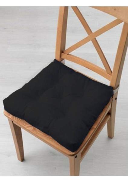 4'lü Kombin Pofidik Kare Sandalye Minderi 40 x 40 cm Siyah fiyatları