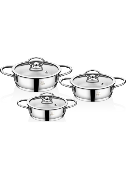 Dolunay 6 Parça Çelik Sahan Set
