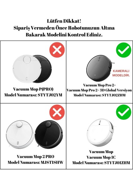Mijia 1c,vacuum Mop 1c ve 2c Ile-Mop Pro 2+ 3d-Mop 2 Ultra Mop 2 Pro Uyumlu 6 Lı Set