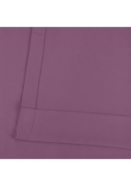 Taç Açık Mürdüm Karartma Blackout Fon Perde, 1/2 Seyrek Pile, Tek Kanat, 50 x 270 cm