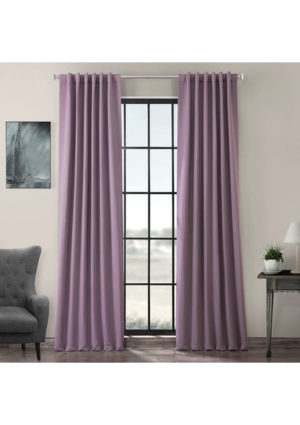 Taç Gül Kurusu Karartma Blackout Fon Perde, 1/2,5 Normal Pile, Tek Kanat, 50 x 260 cm