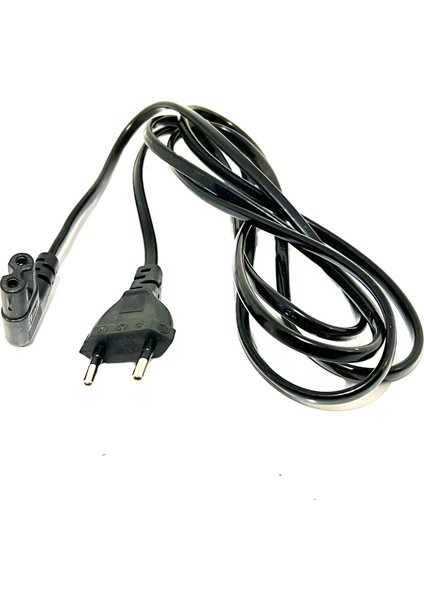 1.5 Metre L Uçlu Teyp Fişi C7 Power Güç Kablosu 1.5m 2x0.75 Enerji Kablosu 2 Pinli Power Cord