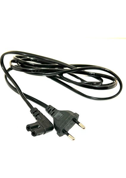 1.5 Metre L Uçlu Teyp Fişi C7 Power Güç Kablosu 1.5m 2x0.75 Enerji Kablosu 2 Pinli Power Cord