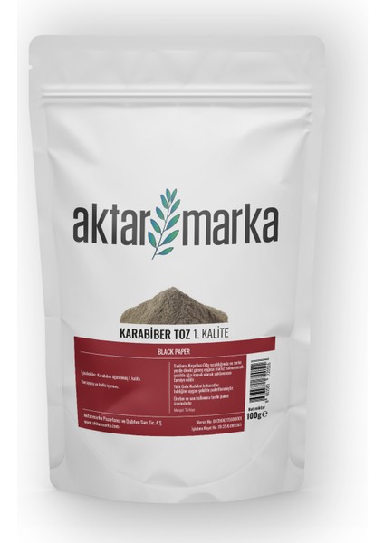 Aktar Marka Karabiber Toz  100 gr