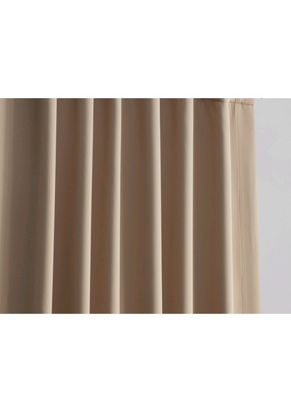 Taç Koyu Taş Karartma Blackout Fon Perde, 1/3 Sık Pile, Tek Kanat, 50 x 260 cm