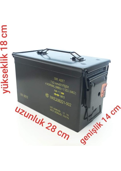 Metal Mermi Kutusu-Mühimmat Kutusu-Mkek Metal Mermi Kutusu-Mühimmat Kutusu-Mkek