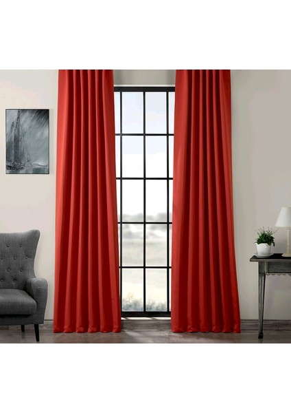Taç Kırmızı Karartma Blackout Fon Perde, 1/2,5 Normal Pile, Tek Kanat, 90 x 240 cm fiyatları