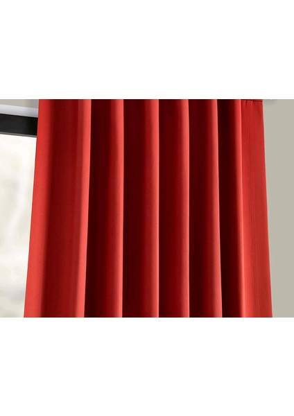 Taç Kırmızı Karartma Blackout Fon Perde, 1/2,5 Normal Pile, Tek Kanat, 90 x 240 cm modelleri