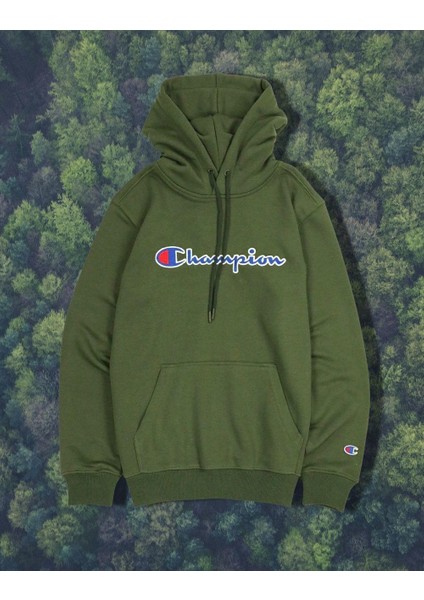 Champion Regular Kapüşonlu Sweatshirt Haki