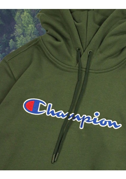 Champion Regular Kapüşonlu Sweatshirt Haki