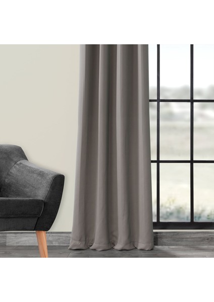 Taç Gri Karartma Blackout Fon Perde, 1/2,5 Normal Pile, Tek Kanat, 50 x 260 cm fiyatları