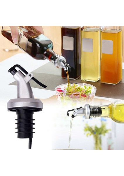 Kapaklı Şişe Ucu Servis Aparatı Damlalık Yağdanlık Tıpa 3 ADET (3791)