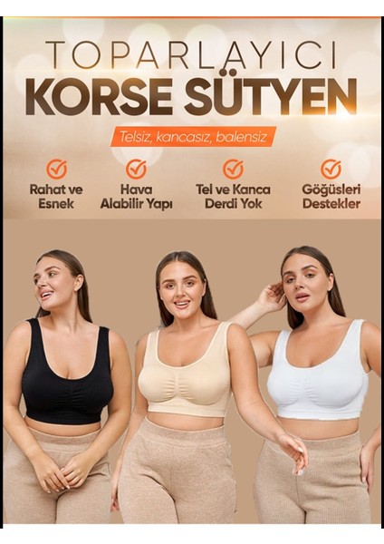 Kadın Kalın Askılı Toparlayıcı Seamless Dikişsiz Örme Korse Büstiyer modelleri