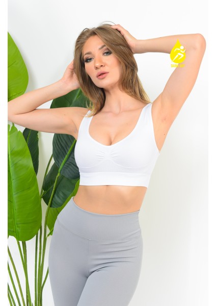 Kadın Kalın Askılı Toparlayıcı Seamless Dikişsiz Örme Korse Büstiyer fırsatları
