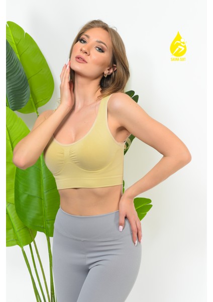 Kadın Kalın Askılı Toparlayıcı Seamless Dikişsiz Örme Korse Büstiyer
