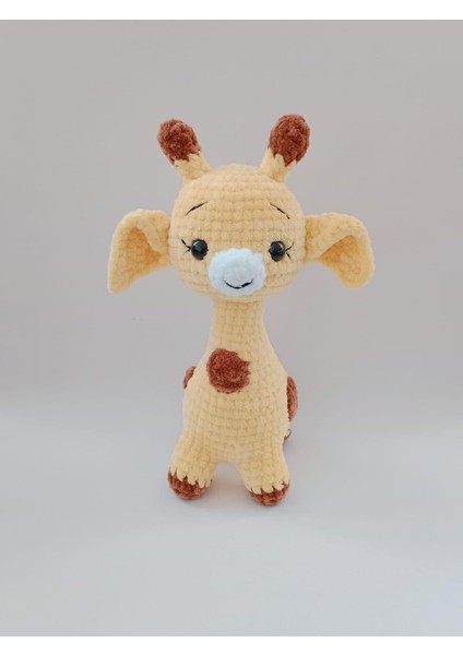 Sarı Tatlı Zürafa Amigurumi Organik Oyuncak
