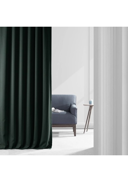 Taç Siyah Karartma Blackout Fon Perde, 1/2 Seyrek Pile, Tek Kanat, 50 x 250 cm