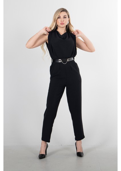 Siyah Degaje Yaka Tulum 4203453.01