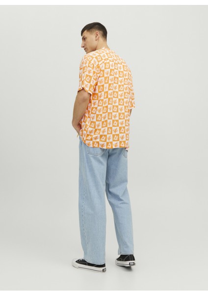 Normal Turuncu Erkek Gömlek 12241163_JORGALLERY Resort Shırt Ss
