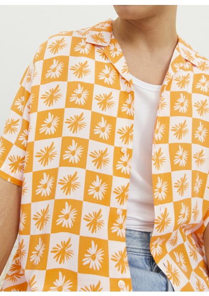 Normal Turuncu Erkek Gömlek 12241163_JORGALLERY Resort Shırt Ss fiyatları