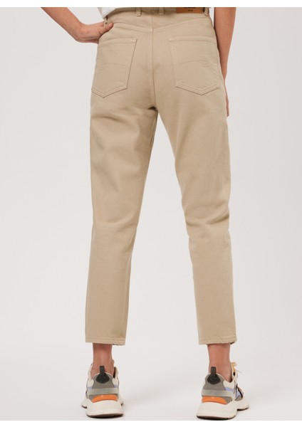 Yüksek Bel Dar Paça Mom Fit Kadın Denim Pantolon 232 Lcf 221001 Marlyn Pudra indirimleri
