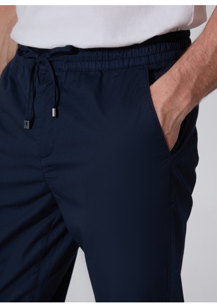 Lastikli Bel Dar Paça Lacivert Erkek Chino Pantolon cm Oven fırsatları