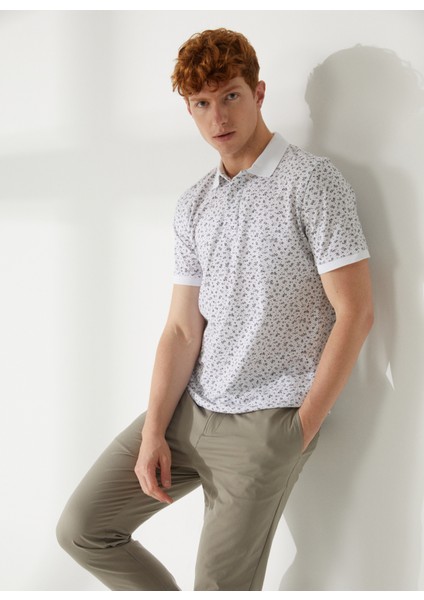 Polo Yaka Beyaz Erkek T-Shirt 232 Lcm 242036 Newbernard Beyaz fiyatları