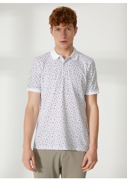 Polo Yaka Beyaz Erkek T-Shirt 232 Lcm 242036 Newbernard Beyaz fırsatları