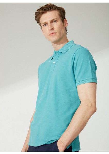 Polo Yaka Petrol Erkek T-Shirt 4A9000000001