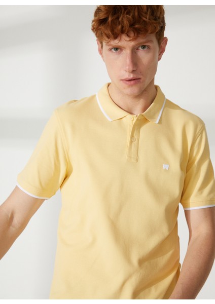 Polo Yaka Sarı Erkek T-Shirt W7BHK4XCU_POLO Yaka T-Shirt fiyatları