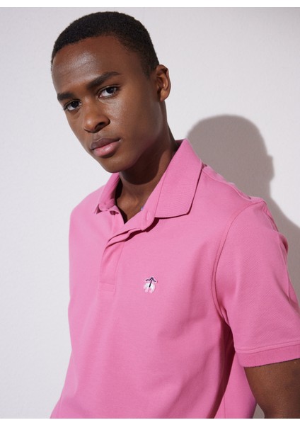 Brooks Brothers Polo Yaka Pembe Erkek T-Shirt BBSP23MTS019