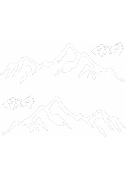 Off Road 4x4 Adventure Offroad 2 Adet Sticker 00123 150X50 cm modelleri