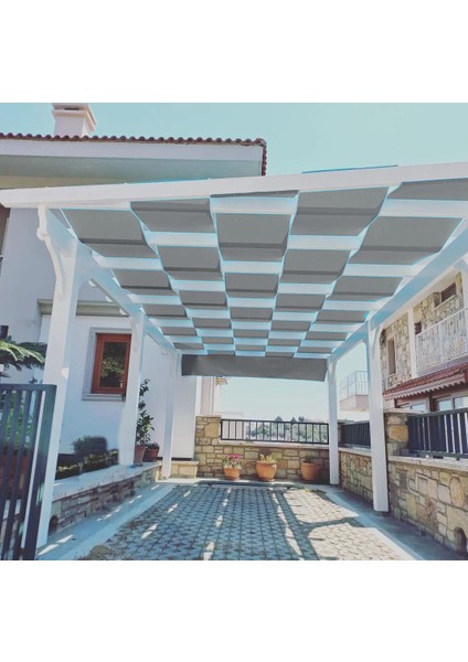 Antrasit Su Geçirmez Oxford Kumaş Dekoratif Gölgelik 0.5m x 3m