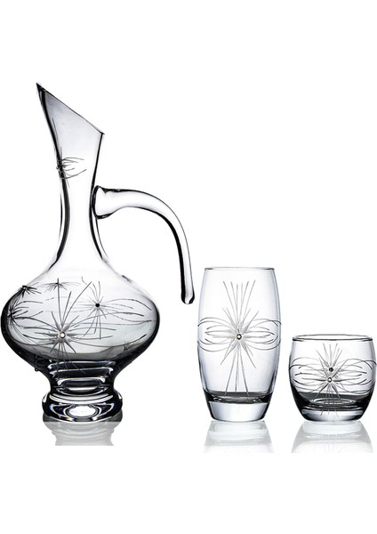 Pudgy 13 Parça 6 Kişilik Bardak Seti Bosna Karaflı Mira Desenli