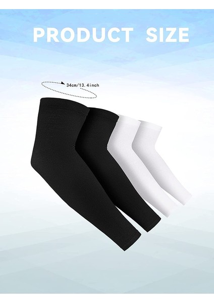 10 Çift Serin Güneş Kılıfı Uv Korumalı Kol Kılıfı (Siyah+Beyaz) (Yurt Dışından) fiyatları