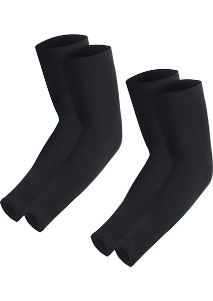 Erkekler ve Kadınlar Için 2 Çift Kol Kolluğu-Dövme Örtüsü, Güneş Koruması-Serinletici Upf 50,siyah,l (Yurt Dışından)