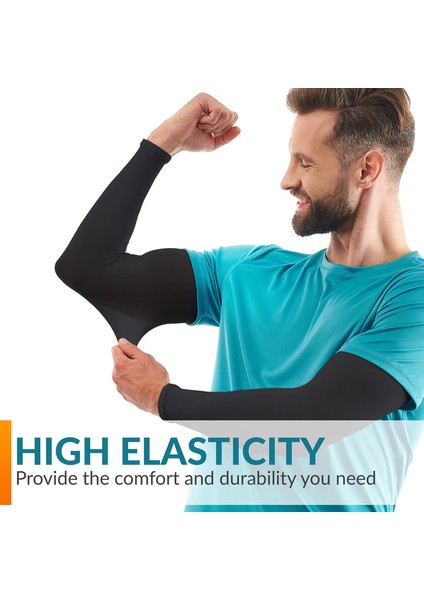 Erkekler ve Kadınlar Için 2 Çift Kol Kolluğu-Dövme Örtüsü, Güneş Koruması-Serinletici Upf 50,siyah,l (Yurt Dışından) modelleri