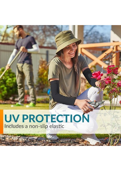 Erkekler ve Kadınlar Için 2 Çift Kol Kolluğu-Dövme Örtüsü, Güneş Koruması-Serinletici Upf 50,siyah,l (Yurt Dışından) fırsatları