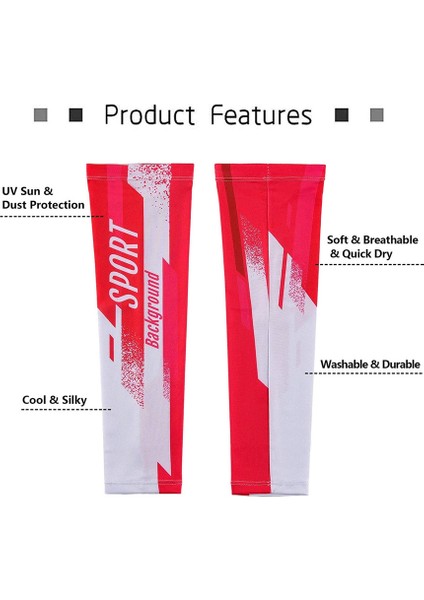 Erkekler Kadınlar Için 4 Çift Uv Güneş Korumalı Kol Kolluğu，m,style1 (Yurt Dışından)