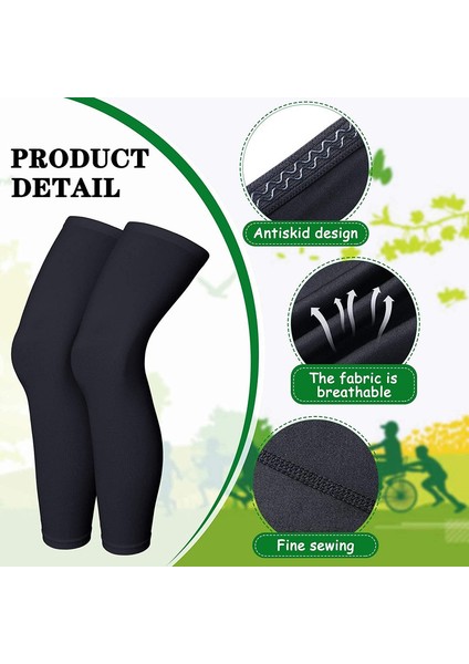 3 Çift Sıkıştırma Bacak Kollu Tam Boy Erkekler Kadınlar Için 3 Çift Soğutma Güneş Kollu (Yurt Dışından)